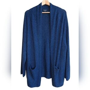 525 America Cashmere Open Long Cardigan Navy Fall